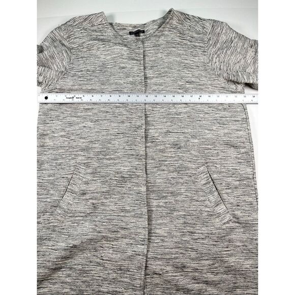 Eileen Fisher Textured Knit Button Front Coat Cardigan Jacket Size Large Grey - Picture 10 of 14